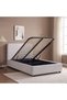 Maxillux RectaUpholstered Kids Bed With Hydraulic Storage + Usb-grey, Engineered Wood, Fabric - 3