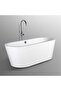 Queen Acrylic Freestanding Bathtub With Pop Up Waste, White, Free Standing Bathtub And Shower