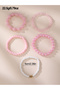 Pack of 5 - Girls Multi-Color Beaded Bracelets - 4