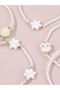 Pack of 5 - Girls White Beaded Charm Bracelet - 2