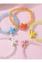 Pack of 5 - Girls Multi-Color Starfish Charm Beaded Bracelets - 3