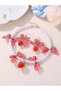 Girls Strawberry and Pearl Necklace and Earrings Set