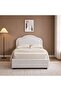 Maxillux ArcusUpholstered Kids Bed With Hydraulic Storage + Usb-grey, Engineered Wood, Fabric - 2