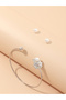 Girls Silver-Tone Pearl and Crystal Flower Charm Necklace, Bracelet and Earrings Set - 2
