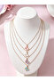 Pack of 4 - Girls Multi-Color Butterfly Pendant Necklaces