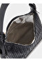 Black Woven Shoulder Hobo Bag - 5