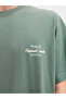 Olive Graphic Print Crew Neck T-Shirt - 6