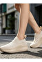 Unisex Beige Knit Slip-On Sneakers - 5