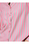 Pink Striped Long Sleeves Oversized Shirt with Tank Top - 3