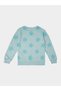 Baby Girl Green All Over Star Print Cotton Sweatshirt - 3