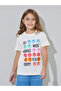 Girls Off White Graphic Print Regular Fit T-Shirt - 3