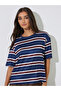 Multi-Color Striped Round Neck Short Sleeves Regular Fit T-Shirt - 3