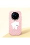 Vivo X200 Pro Compatible Shock-Absorbing Camera Protected Pink Silicone Case Cat