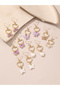 Girls Set of 6 - Butterfly Drop Earrings - 2