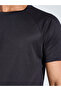 Men Black Muscle Fit Running T-Shirt with Reflective Back Print - 4