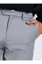 Grey Solid Regular Fit Trousers - 3