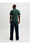 Dark Green Solid Cotton Polo - 4