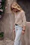 Oversize Boat Neck Blouse Sweater Ecru - 3