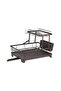 Bistro Bliss 2-Tier Dish Rack Set, Brown, Polypropylene, Metal - 2