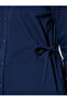 Navy Blue Solid Tie-Up Waist Details Regular Fit Shirt - 4