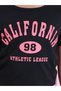 Teen Girls Black Graphic Print T-Shirt and Pink Side Striped Joggers Set - 3