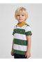 Boys Multi-Color Striped Contrast Collar Polo T-Shirt By Juniorloom - 2