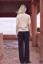 Shawl-Tie Knitwear Blouse Cream - 4