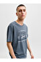 Charcoal Logo Graphic Round Neck T-Shirt - 6