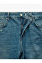 Distressed Pocketed Straight Leg Regular Waist Denim Trousers - Straight Fit Jeans - 8