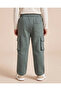 Boys Dark Green Cargo Pocket Jogger Trousers - 4
