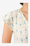 Women's Beige Short Sleeve Polyester Pyjama Set with Capri Pants - 3