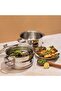 Stainless Steel 3 Tier Steamer With Glass Lid, 24 Cm, Induction Friendly, Idli, Silver