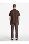 Regular Fit Cotton Chino Muslin Trousers with Belted Laces, Buttons and Pockets - 3