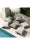 Toss Pillow - Medoc Hemp Mackintosh 45X45CM, Beige, Outdoor Cushions, Outdoor Garden Patio Accessory - 5