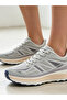 Unisex Grey Textile Lace-Up Sports Sneakers - 5