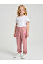 Girls Pink Pintuck Details Printed Joggers By Juniorloom - 2