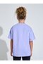 Teen Girls Blue Graphic Print Oversized T-Shirt - 5