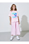 Girls Pink Graphic Print Oversized T-Shirt - 2