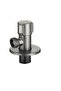 Omega Angle Valve - Matt Gray, Grey, Brass, Bathroom Fixture Accessory