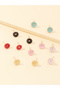Girls Set of 6 - Daisy Flower Stud Earrings