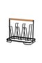 Atticus Cup Holder Black 24 X 13 X 20.6 Cm, Metal, L 24 x W 13 x H 20.6 cm, Dish Rack - 2