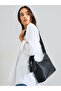 Black Woven Shoulder Hobo Bag - 2