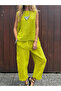 Green Sleeveless Top And Wide-Leg Trousers