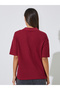 Burgundy Textured Knit Polo T-Shirt - 5