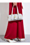 Grey Handbag with Gold Hardware - 2