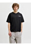 Black Graphic Print Cotton T-Shirt - 4