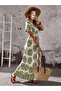 Tribal Print Maxi A-Line Dress with Short Sleeves - 3