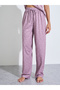 Pink Solid Pocket Detail T-Shirt and All Over Star Print Pants Pyjama Set - 4