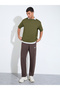 Olive Graphic Print Crew Neck Oversized T-Shirt - 2