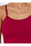 Fitted Solid Scoop Neck Strappy Tank - 4